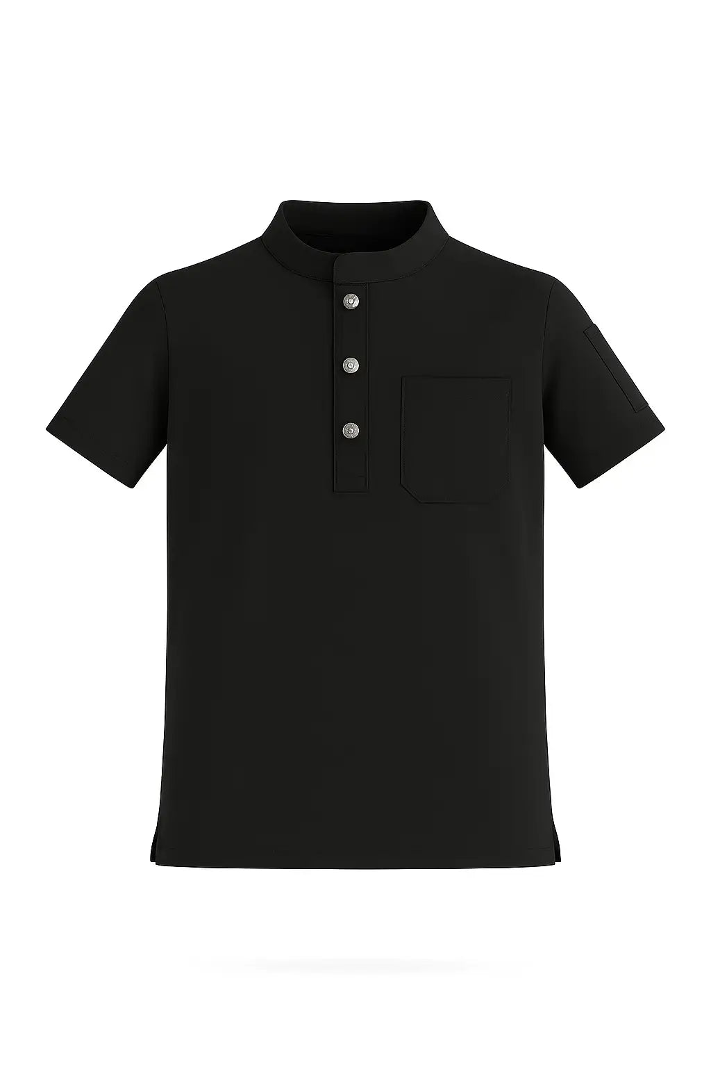 Flexible stretch black nurse scrubs for maximum comfort and movement