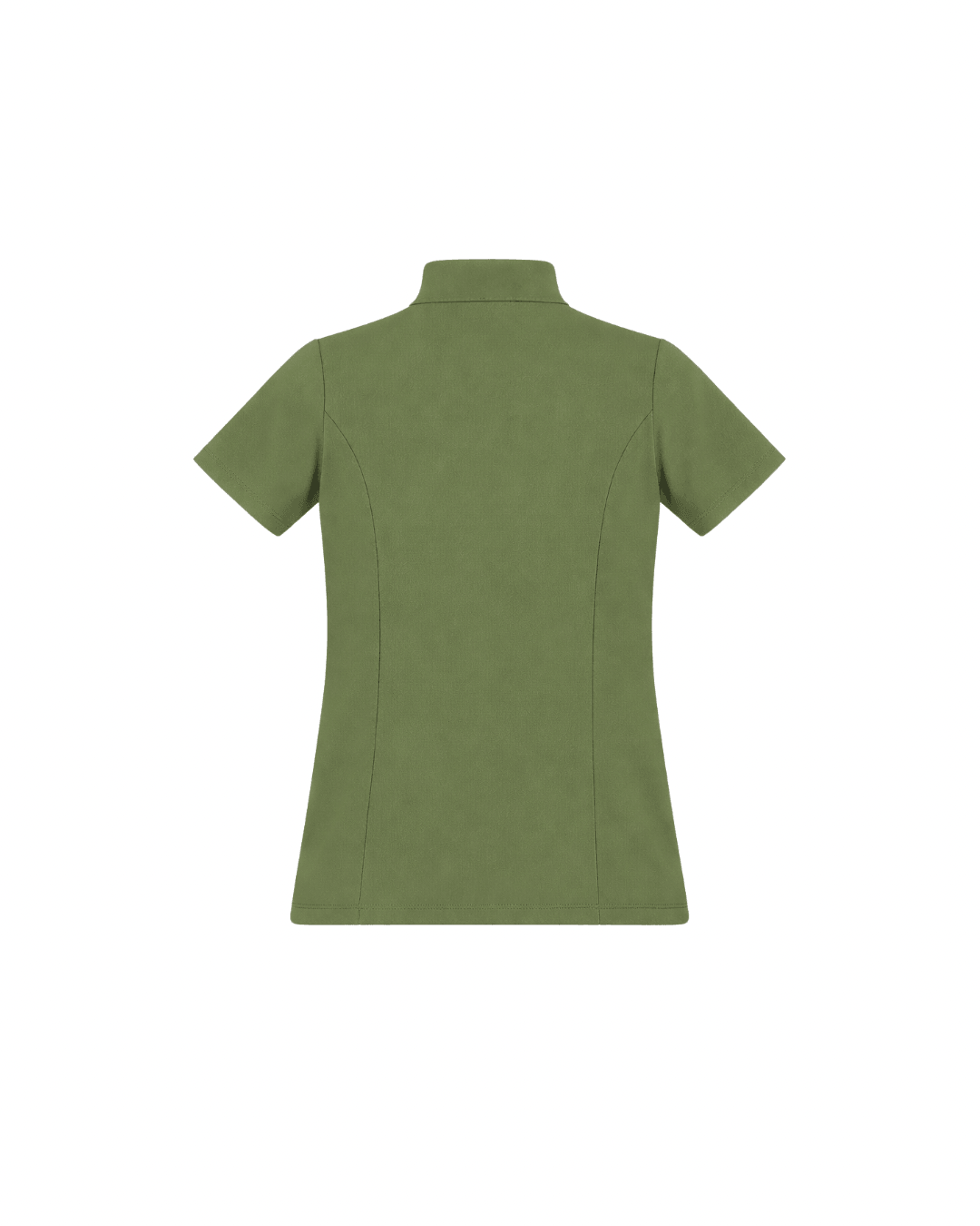 Green medical scrubs nurse uniform top back view for women F2 breathable healthcare uniform