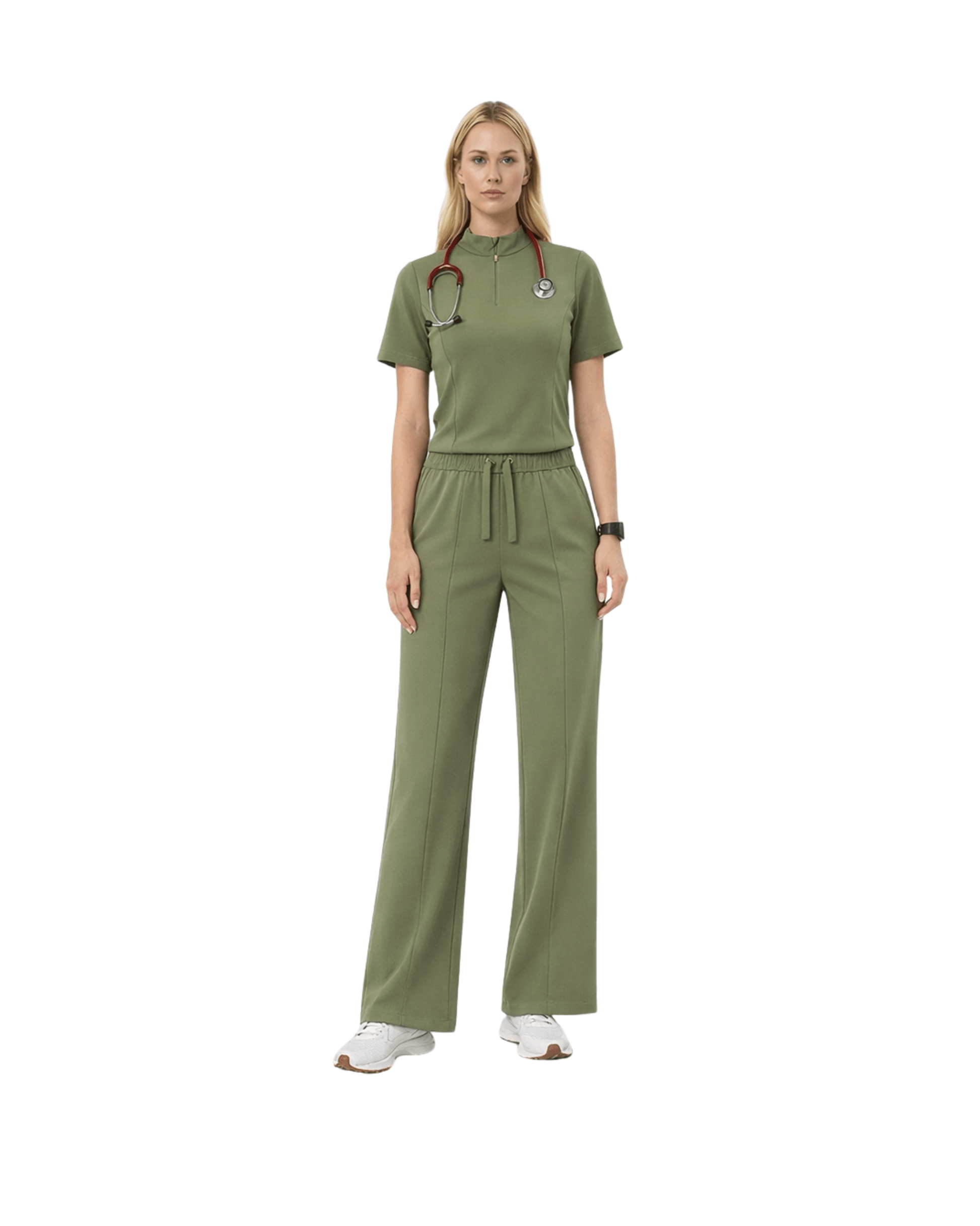 UltraSOFT green nurse uniform scrubs set for women F2 medical healthcare workwear