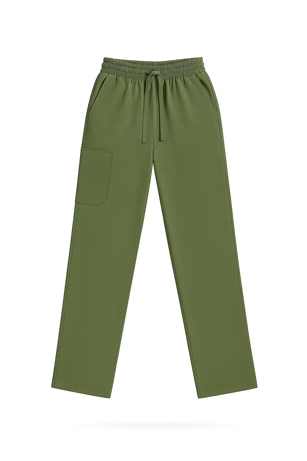 UltraSOFT green scrub pants front view comfortable nurse workwear