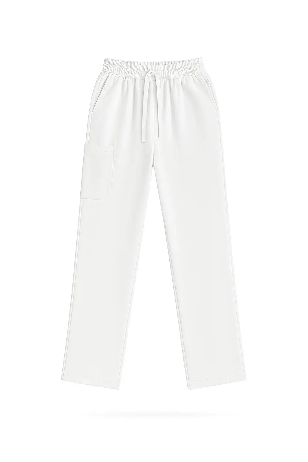 UltraSOFT white scrub pants M4 front view comfortable nurse workwear