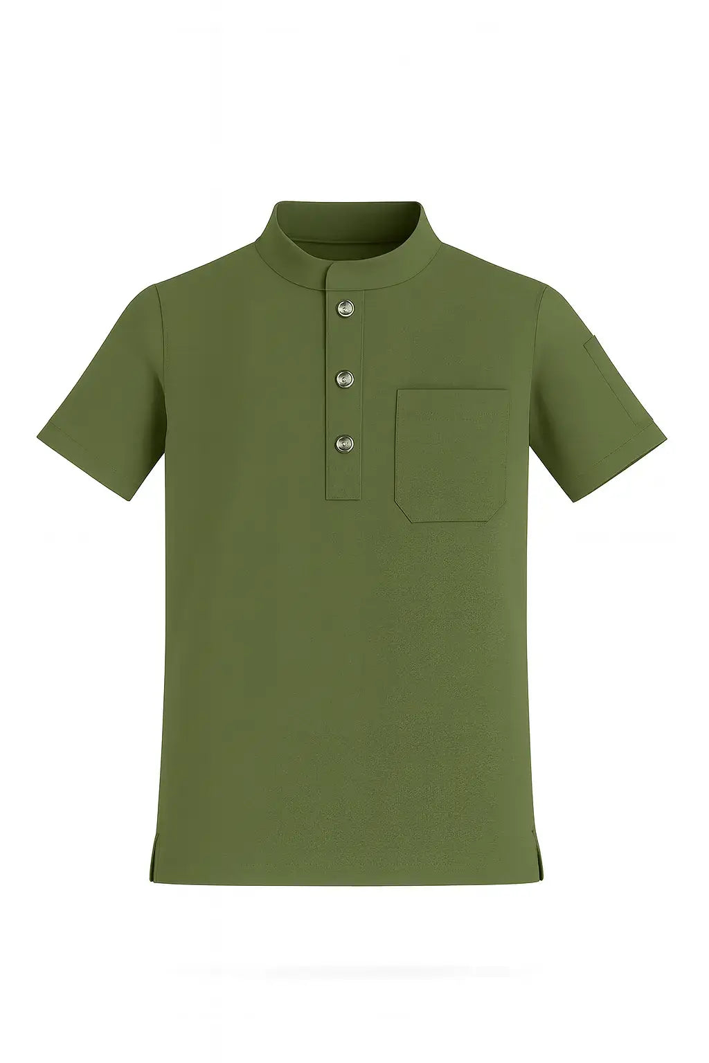 UltraSOFT green scrub top front view for nurses medical uniform