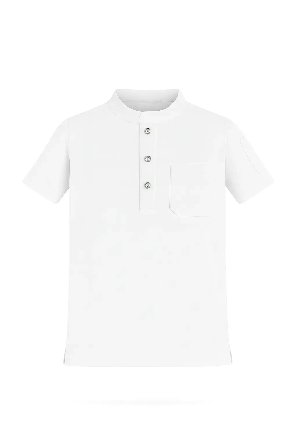 UltraSOFT white scrub top M4 front view clean medical uniform for nurses